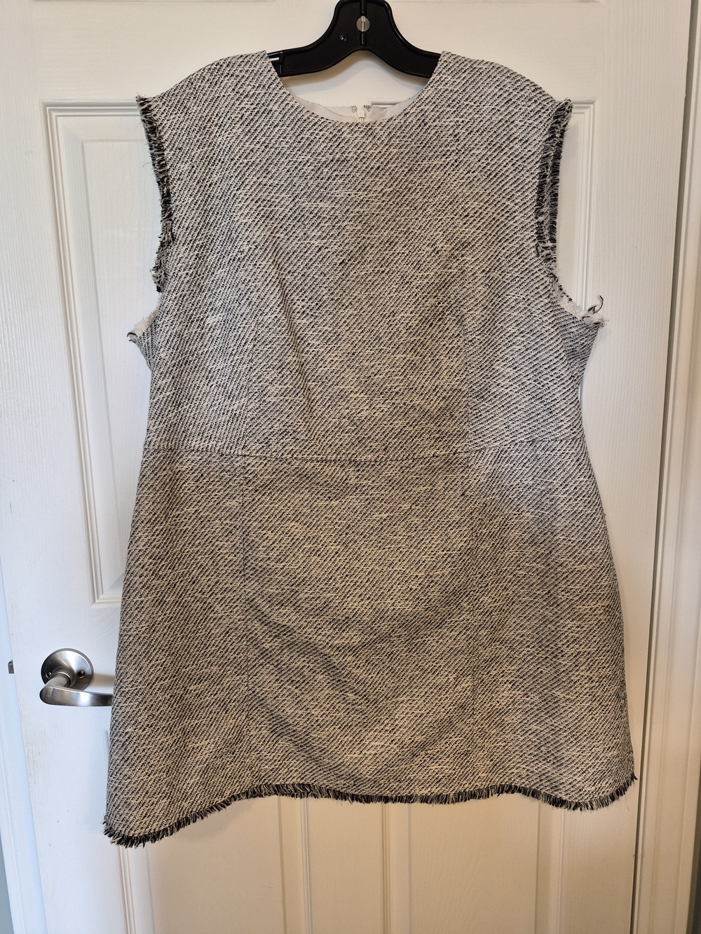 H&M Black and White Tweed Sleeveless Tunic